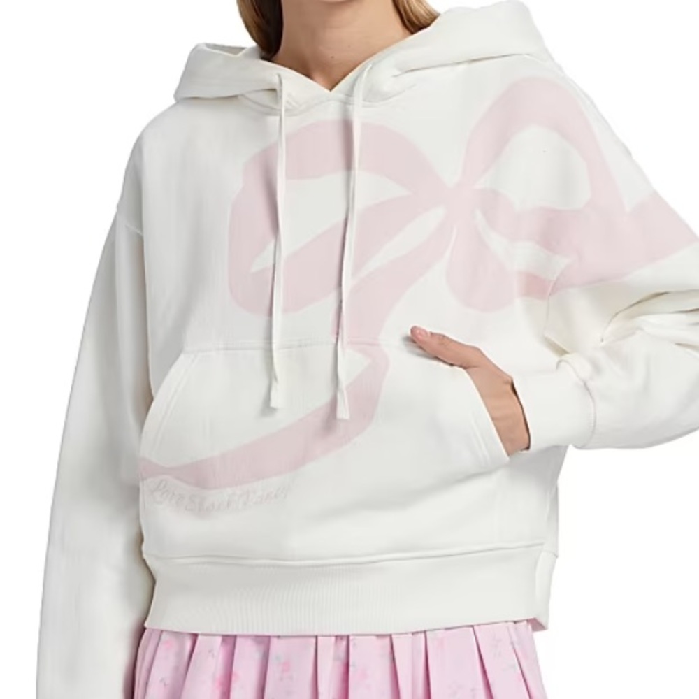 Loveshackfancy Brunella cropped bow hoodie. - Picture 5 of 15